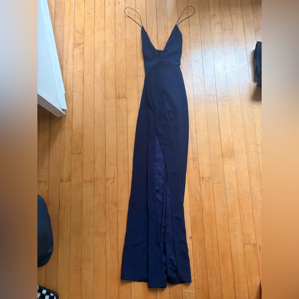 Nasty Gal Deep Blue Maxi Dress